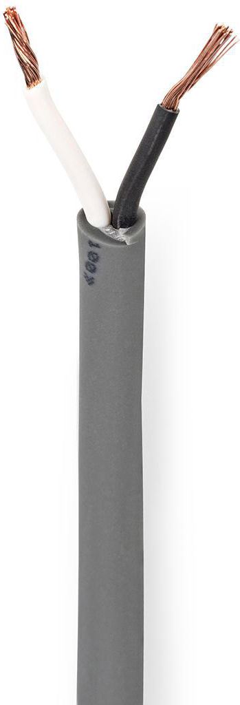 Nedis Lautsprecherkabel - 2 x 1.50 mm² - Kupfer - 100 m - Rund - PVC - Dunkelgrau - Rolle
