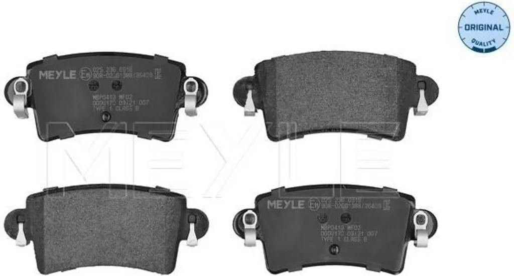 Plaquettes de frein arrière MEYLE 0252366916 endurance maximale OE