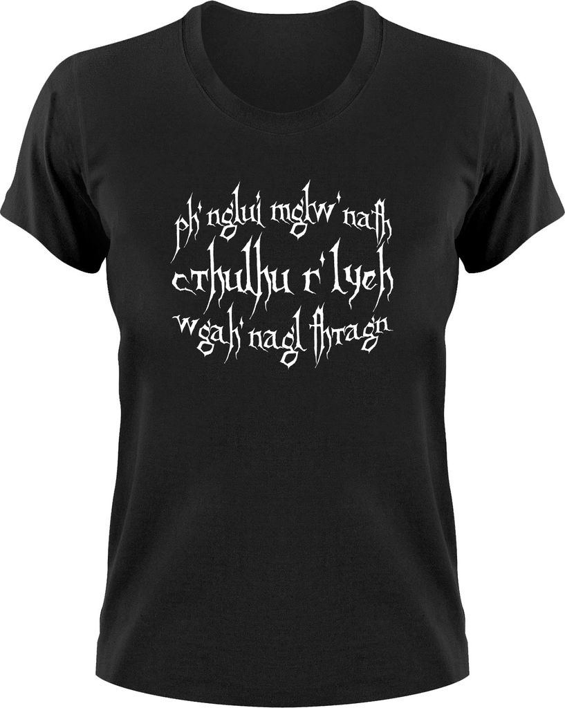 Styletex23 T-Shirt #3 HP Lovecraft Spruch, Damen schwarz, XXL