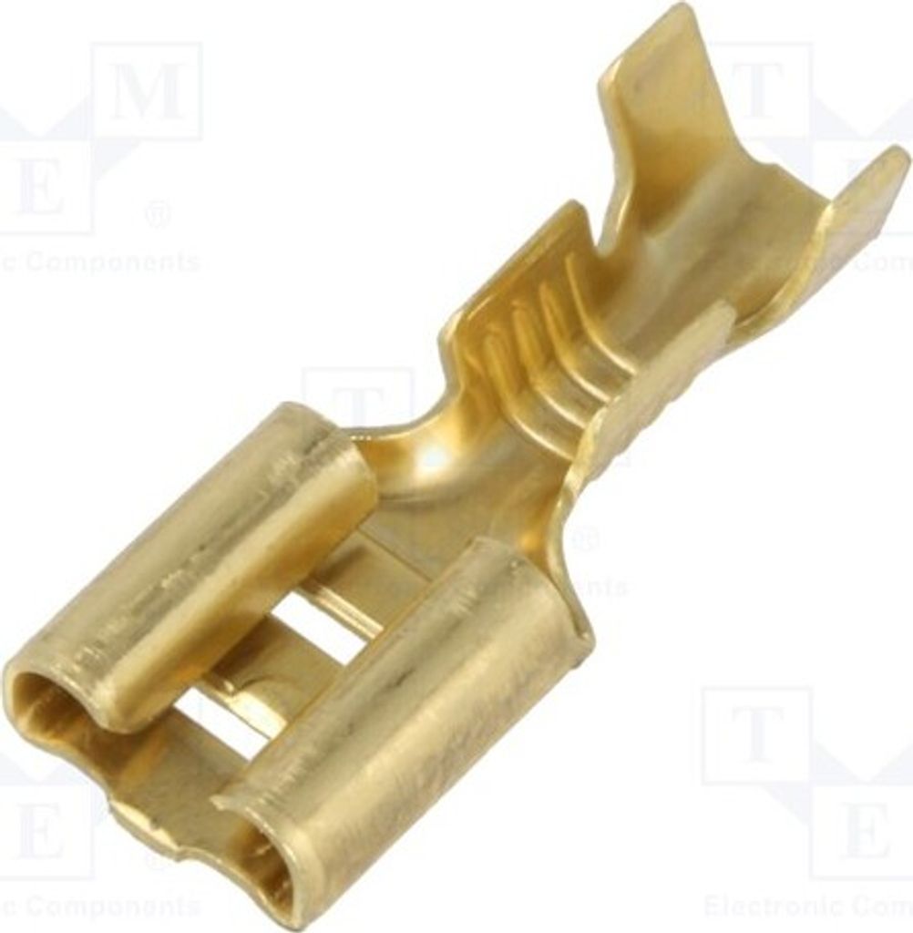 10x Kabelschuh: flach 0,8mm 1÷2,5mm2 weiblich 6,3mm für Leitungen 3833.60 isoliert(ne