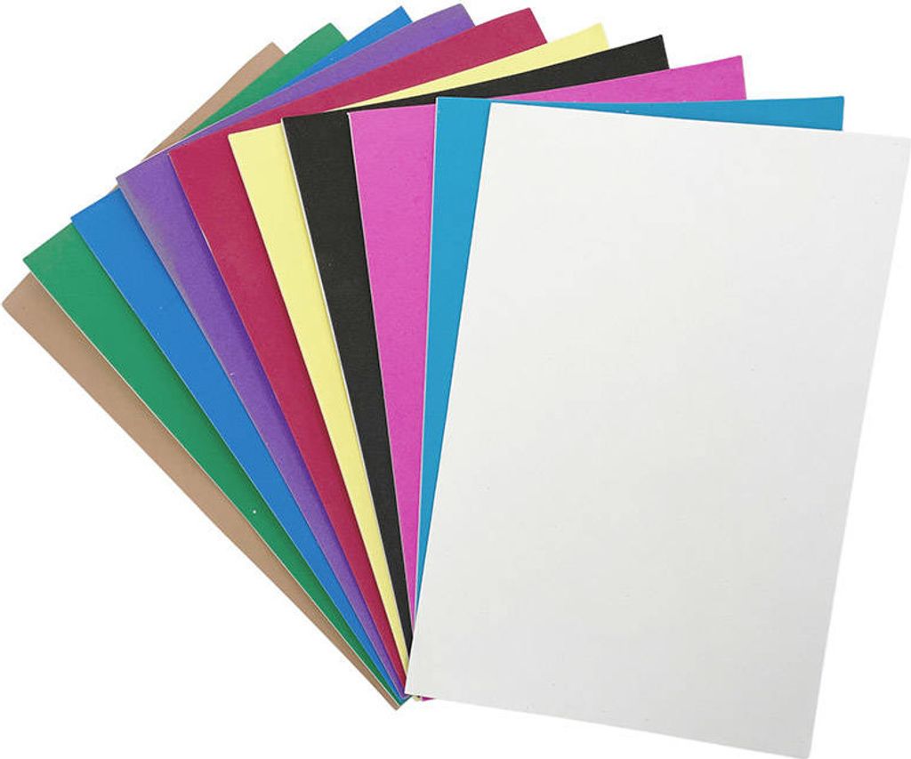 BASTELSCHAUM selbstklebend 2mm/20x30 cm - Farbmischung 10 Stk.