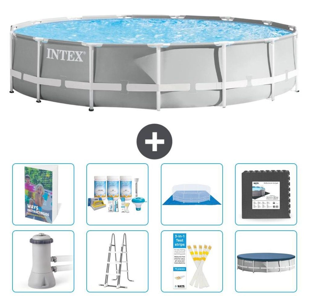 Prism Frame Pool Rund - 457x107 cm - 9-teilig S581