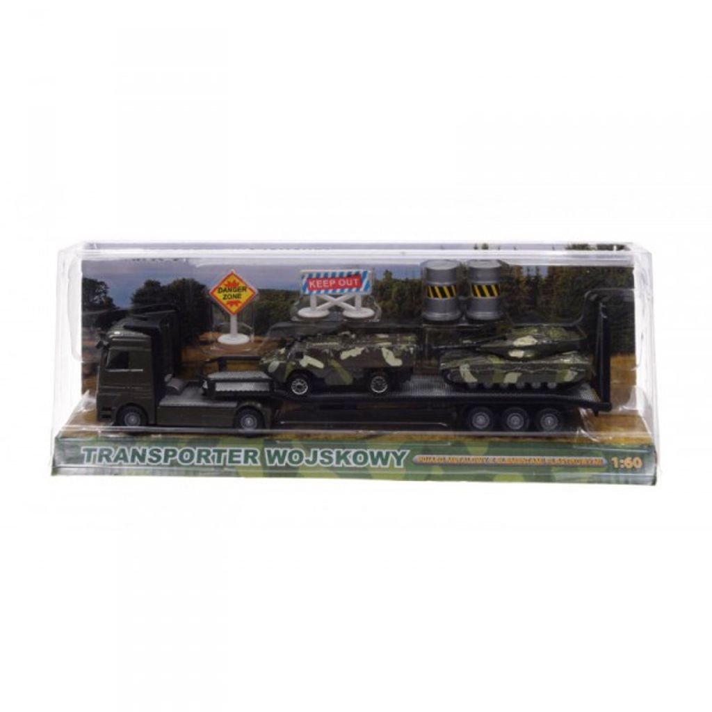 Militärtransporter + 2 Fahrzeuge unter einer Cloche 540104 HIPO