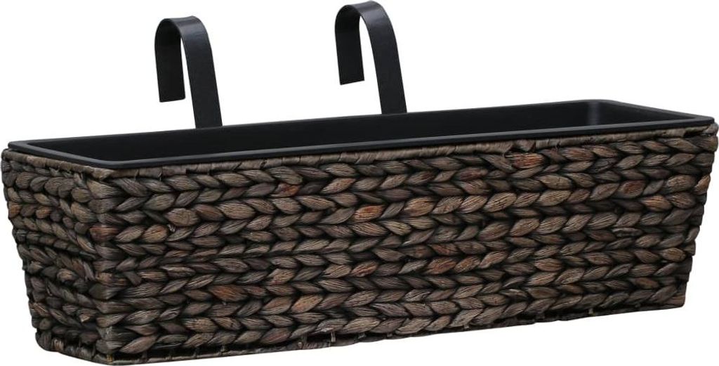vidaXL Blumenkasten 2 Stk. Wasserhyazinthe Braun