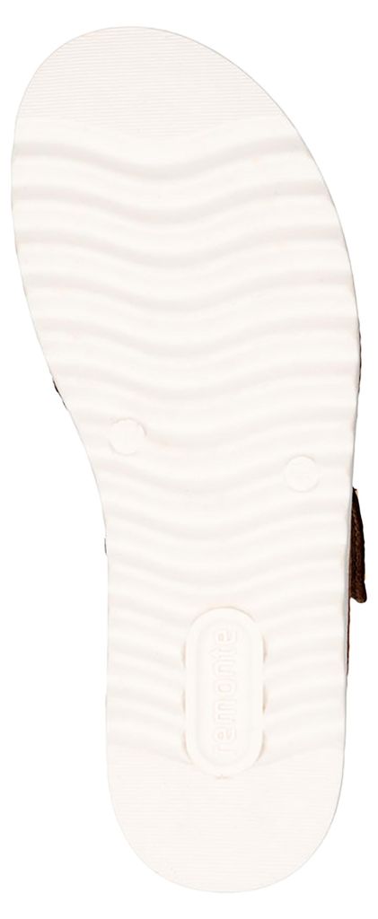 Remonte Damen Sandale elegant mit glänzenden Akzenten am Klettverschluss D0Q59, Größe:38 EU, Farbe:Braun