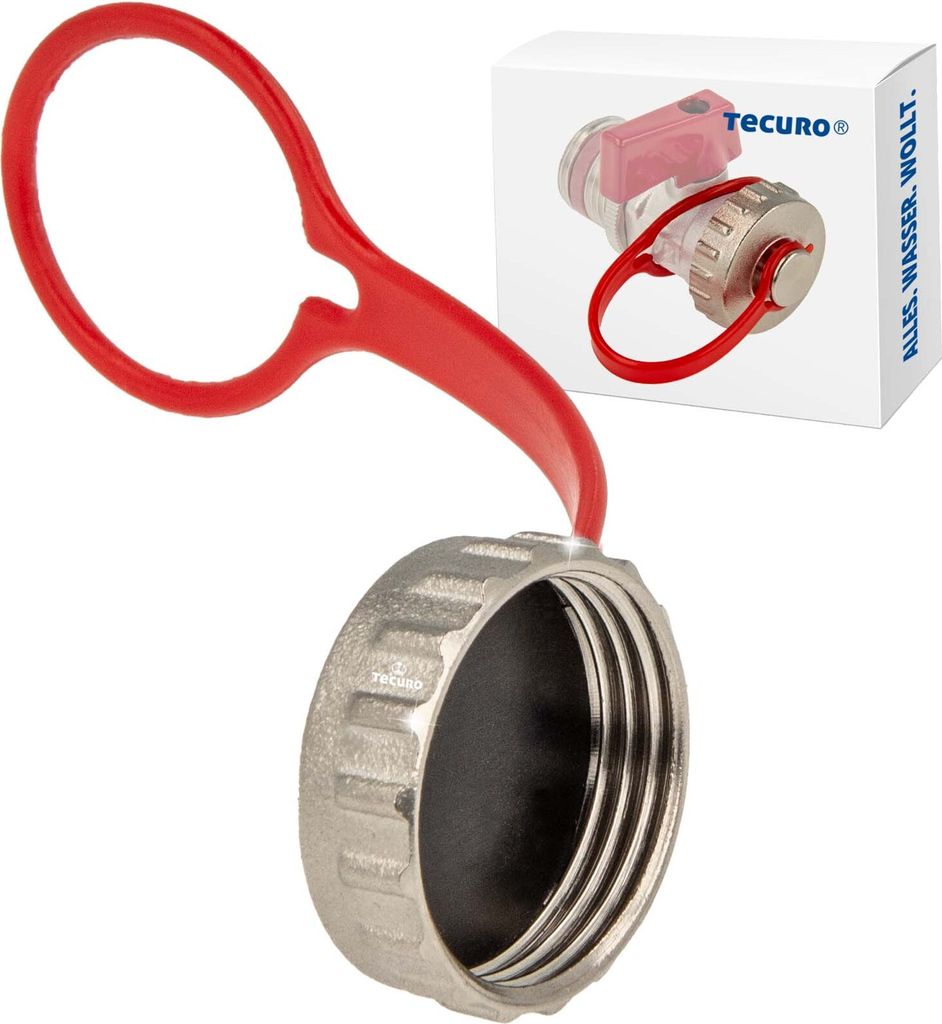 tecuro Kappe 3/4 Zoll für KFE-Hahn -  mit Dichtung, matt Produktbild 