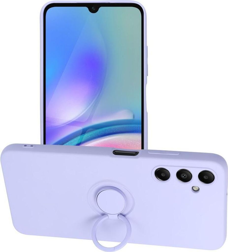 Case passend für Samsung A05S Silicone Ring purple