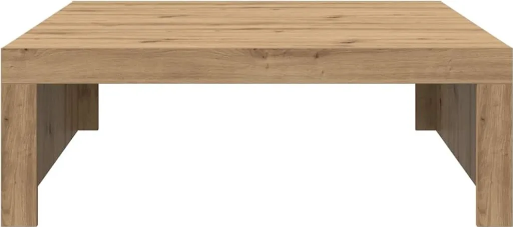 Table basse bois composite robuste effet chêne pour décoration épurée
