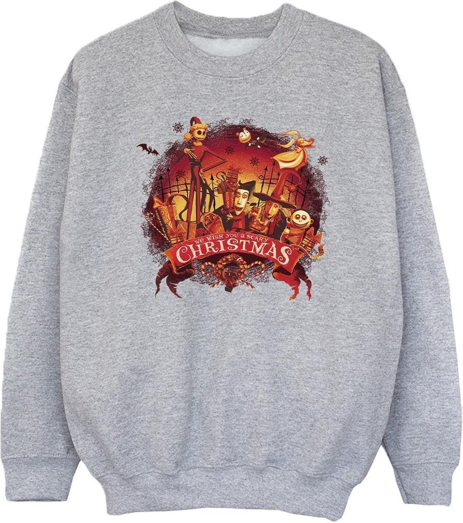 Disney - "The Nightmare Before Christmas" Sweatshirt für Mädchen BI31320 (128) (Grau)