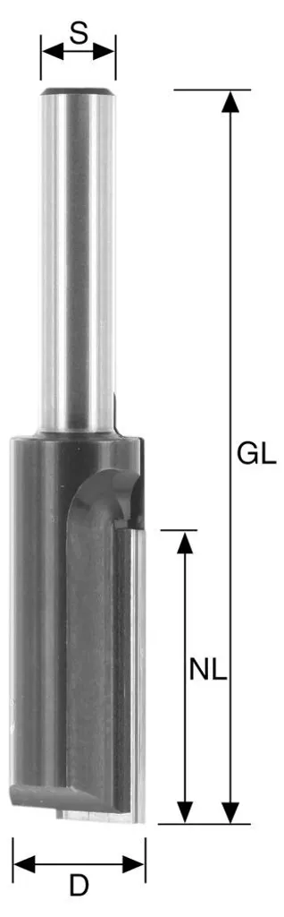 Fraise de défonceuse pour rainure Brück type 391 queue 8 mm WP Z1