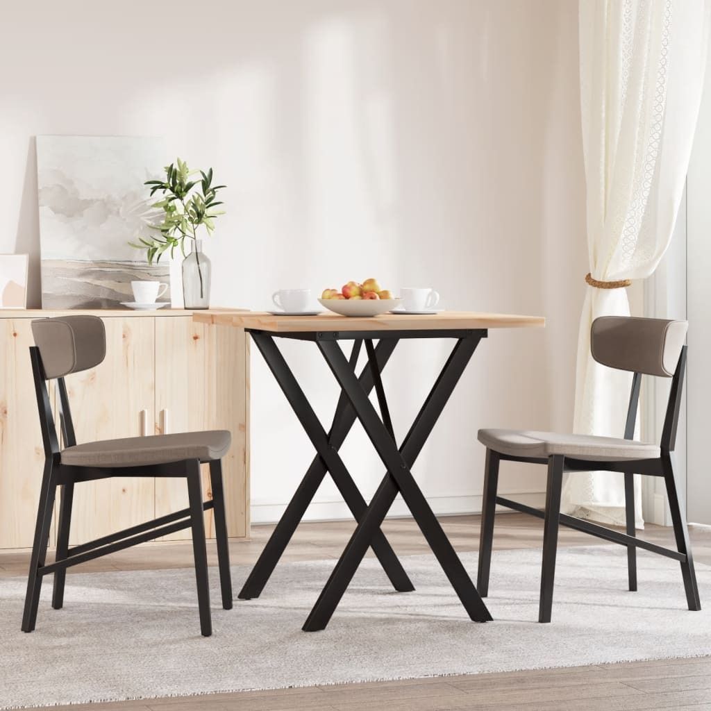 "Winterschlussverkauf "Esstisch für 2-4 Personen - CLORIS - Küchentisch - X-Gestell 70x70x75,5cm Massivholz Kiefer und Stahl - NeuMöbel6344492