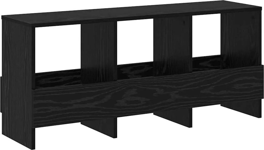 SYFAX Scaffale Riviste Rovere Nero 102x30x45 cm | Mobile Design Soggiorno