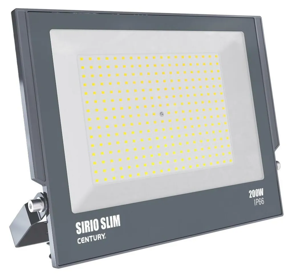 Projecteur LED 200W IP66 étanche Century Sirio Slim 18000lm 4000K Noir