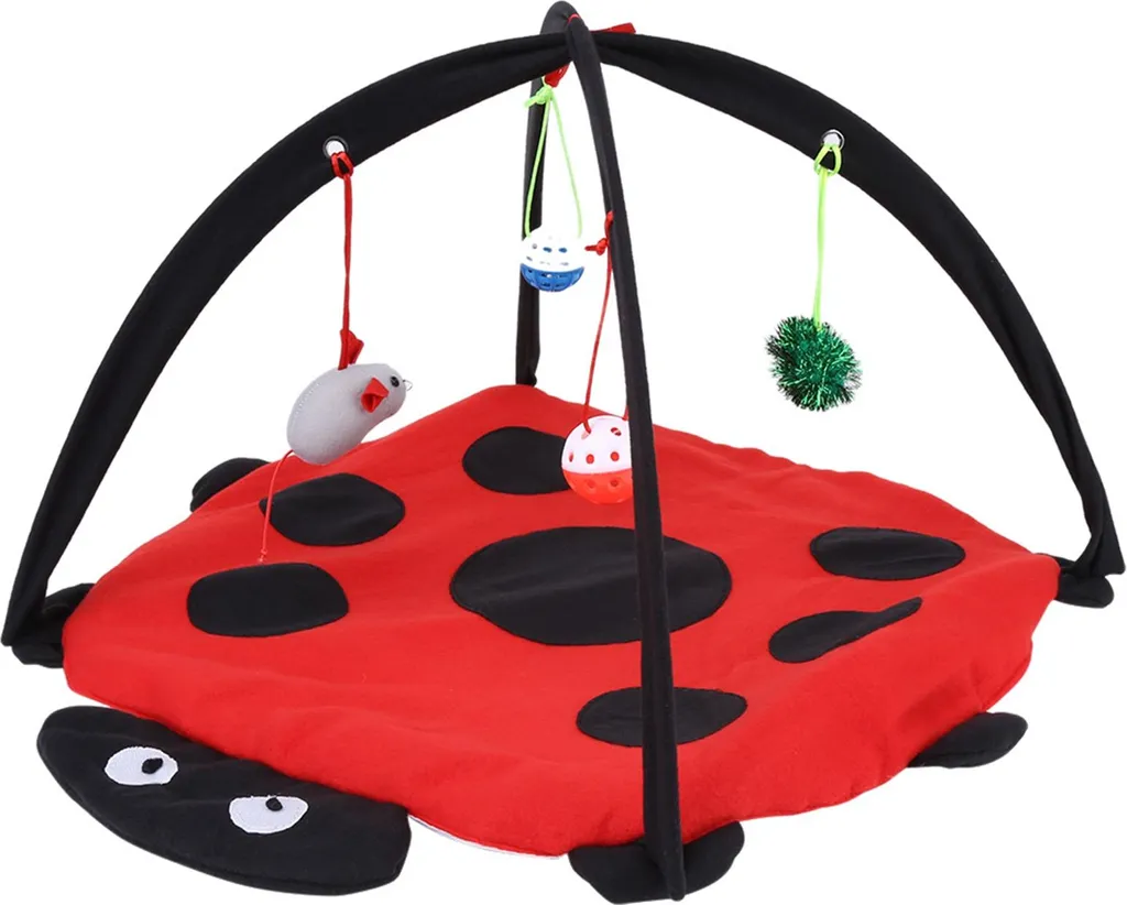 Tente d'activité pour chat avec jouets suspendus finition soignée pro