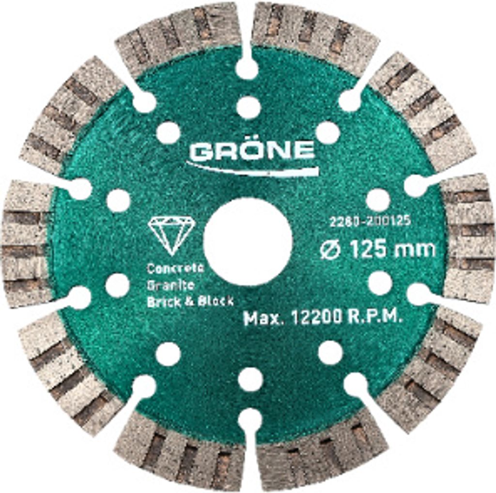 Gröne Diamant-Trennscheibe 125 x 22,23 mm Turbo, Diamant-Trennscheibe, Diamantscheibe, Diamantscheibe