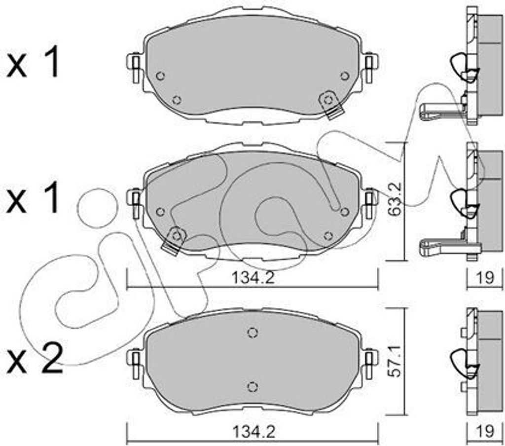 CIFAM Bremsbeläge Satz Vorne Bremsklötze für TOYOTA Auris Kombi (E18) 822-998-0