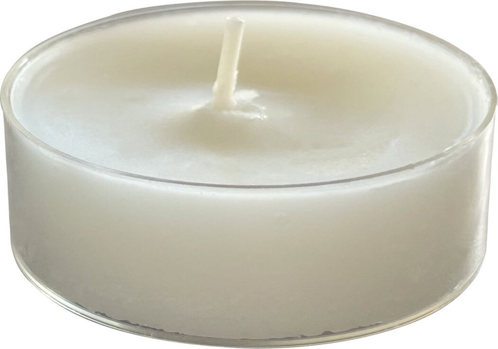 Maxi Teelichter Bisquit Creme in Klarsichthülle 8 Stunden, Produktbild 