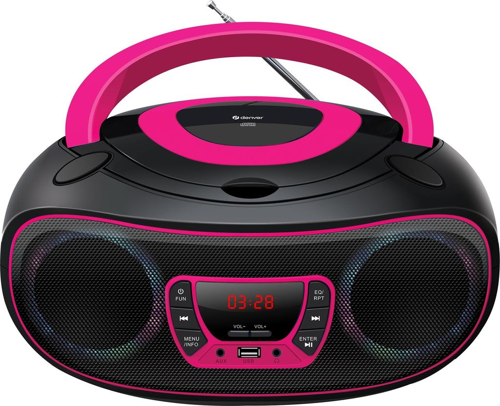 Denver TCL-212BT Boombox mit CD, Bluetooth, USB, AUX & Produktbild 