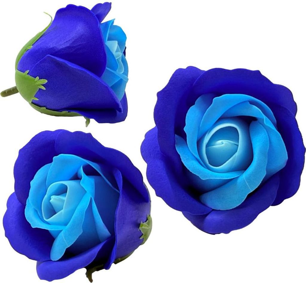 Zweifarbige Seifenrose - Granat und Blau