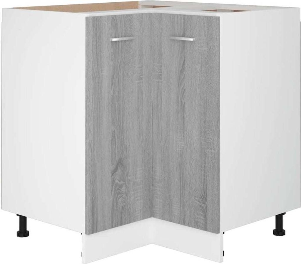 vidaXL Küchenschrank Lyon Grau Sonoma 75,5x75,5x81,5 cm Holzwerkstoff