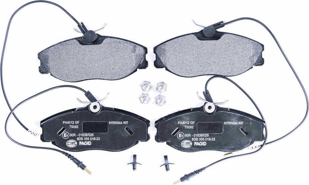 Bremsbelagsatz mit Verschleißwarnkontakt 19,3 mm HELLA für u.a. PEUGEOT 406