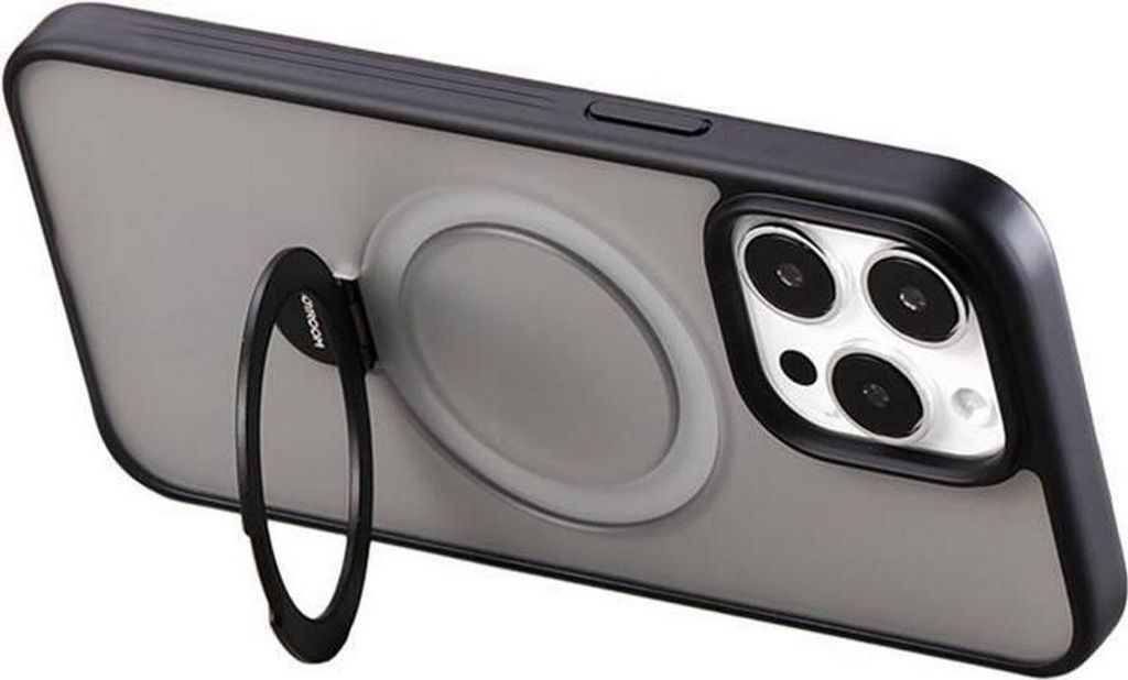 JOYROOM Dėklas Joyroom JR-BP004 Magnetinis apsauginis telefono dėklas su laikikliu Apple iPhone 15 juodas