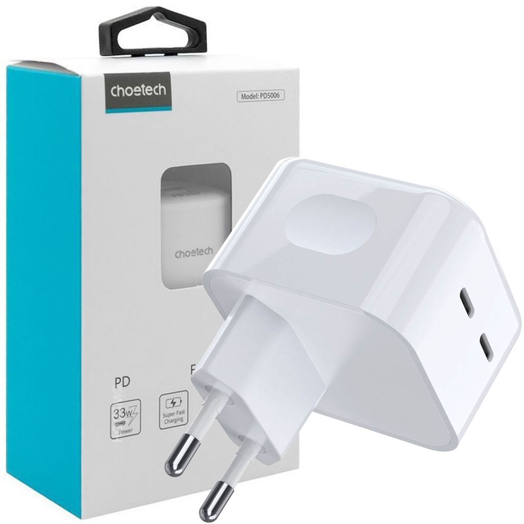 Choetech 35W 2Xusb-C Pd Weisses Netzladegerät (Q5008)