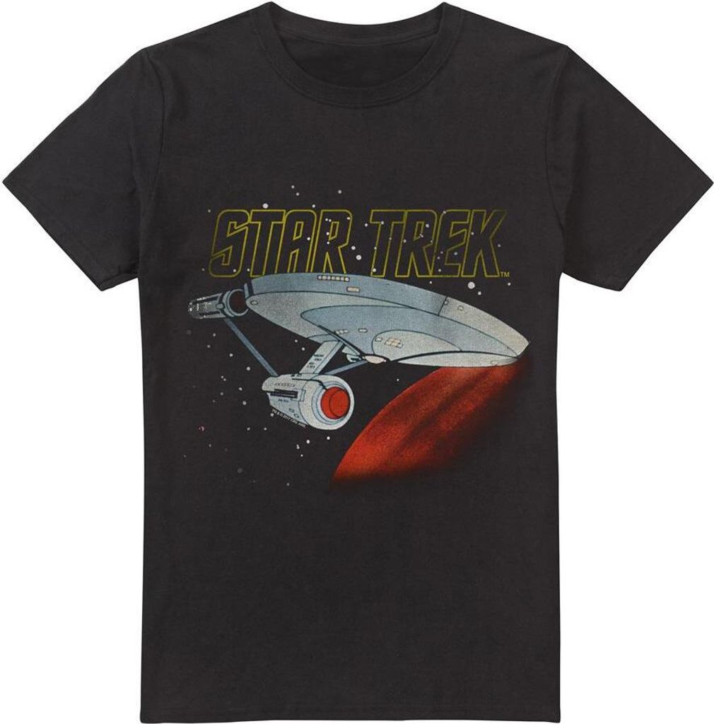 Star Trek - "Enterprise" T-Shirt für Herren TV5869 (4XL) (Schwarz)
