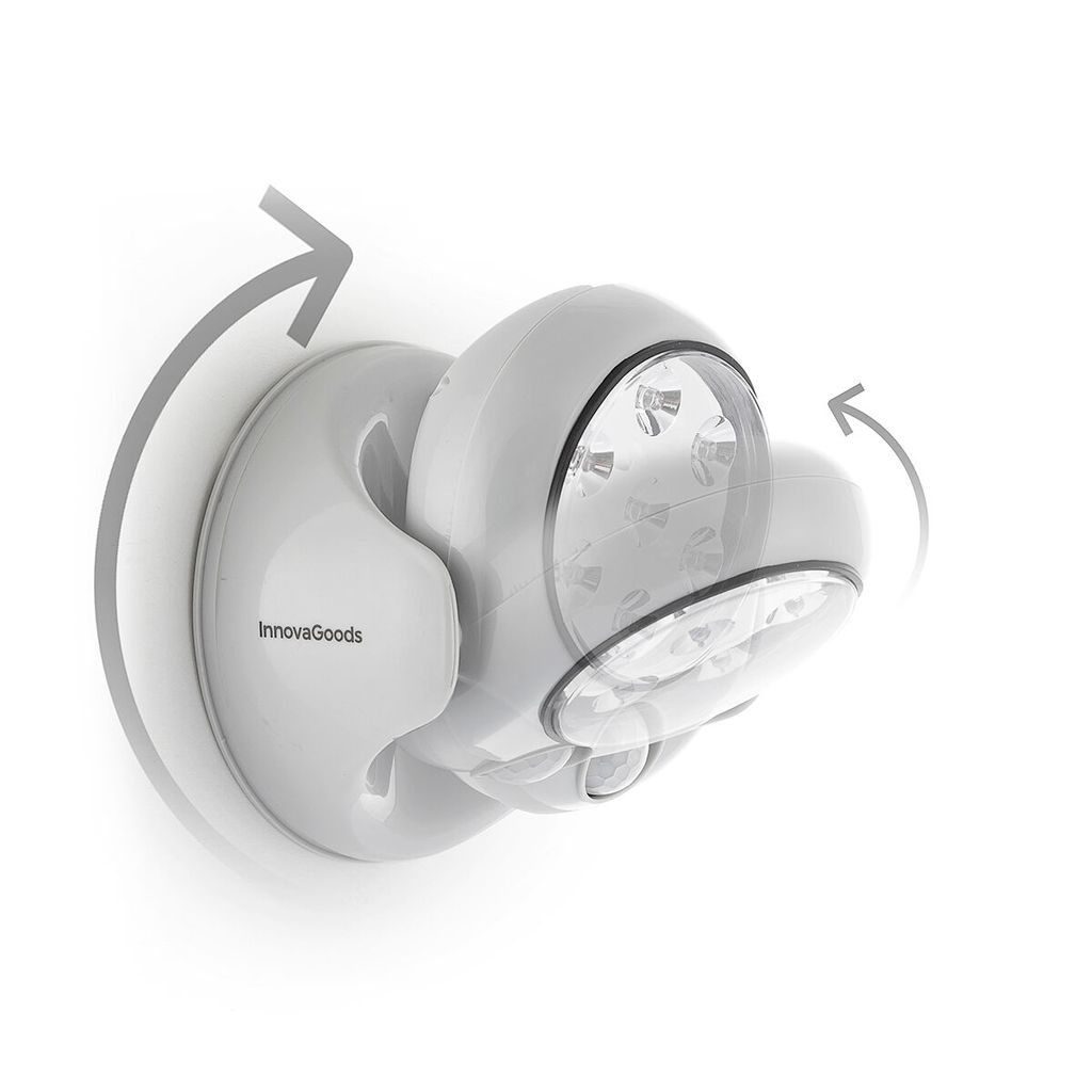 Bewegungssensor-Lampe, 5 M Reichweite – Wetterfest, 360° Drehbar, Als Taschenlampe Nutzbar