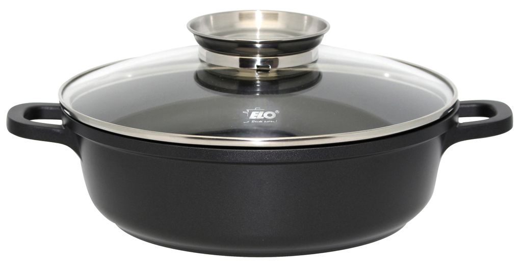 ELO Alucast Servierpfanne Aluguss antihaftbeschichtet Induktion Schwarz 32cm