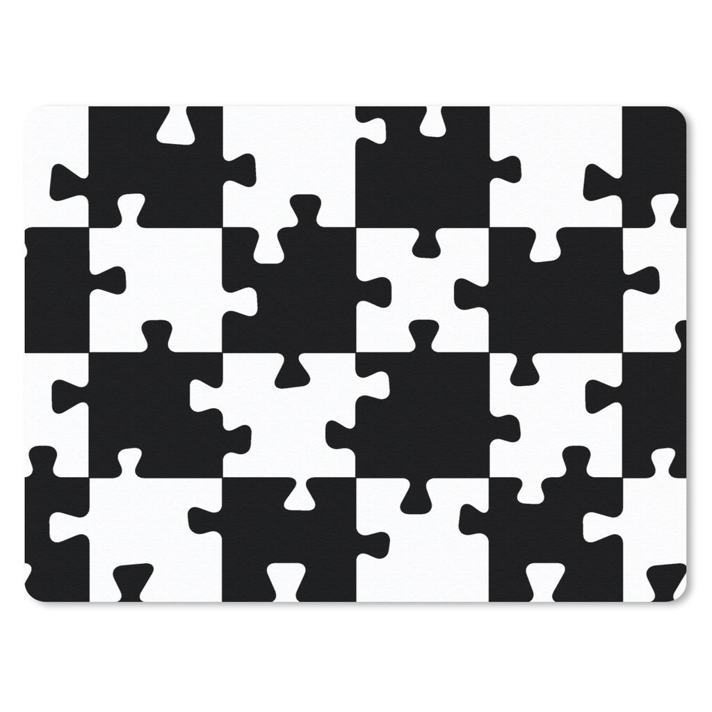 MuchoWow Mauspad Mousepad Puzzle - Schach - Muster 40x30 cm - Mousepads - Maus Mat - Pad - Mausunterlage - Anti Rutsch
