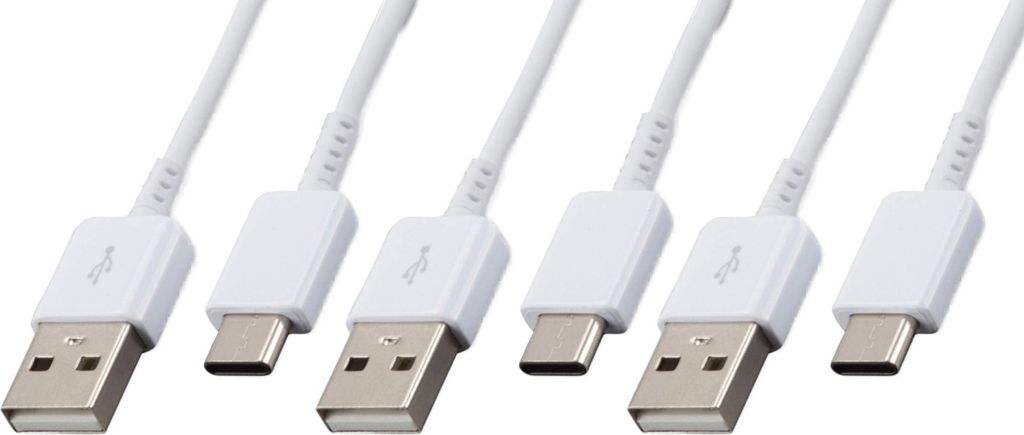 3x Typ-C Ladekabel für Original Samsung Galaxy Note 10, Note 10 Lite, Note 10+ Datenkabel 1,5m weiß USB-Ladegerätkabel Aufladekabel Type-C Charg...