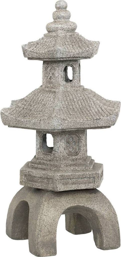 Outdoor deko pagode uchi h.66,5cm magnesia grau  - Produktbild 