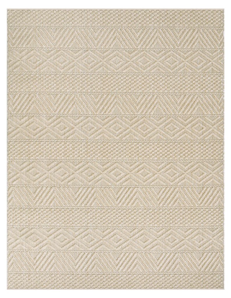 Teppich Wohnzimmer Kurzflor Skandi Boho Muster Geometrisch Produktbild 