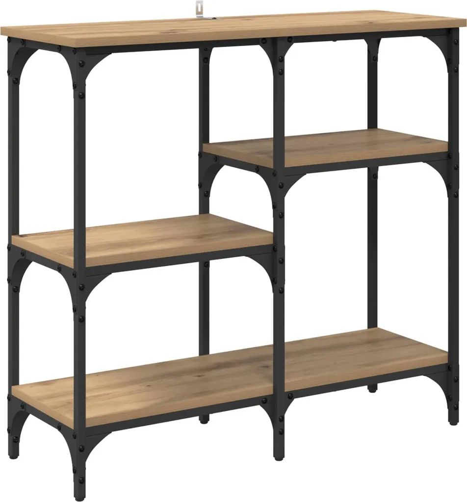 SYFAX™ Tavolo Consolle Rovere Artigianale 80x29x75 cm - Mobile Ingresso - 1