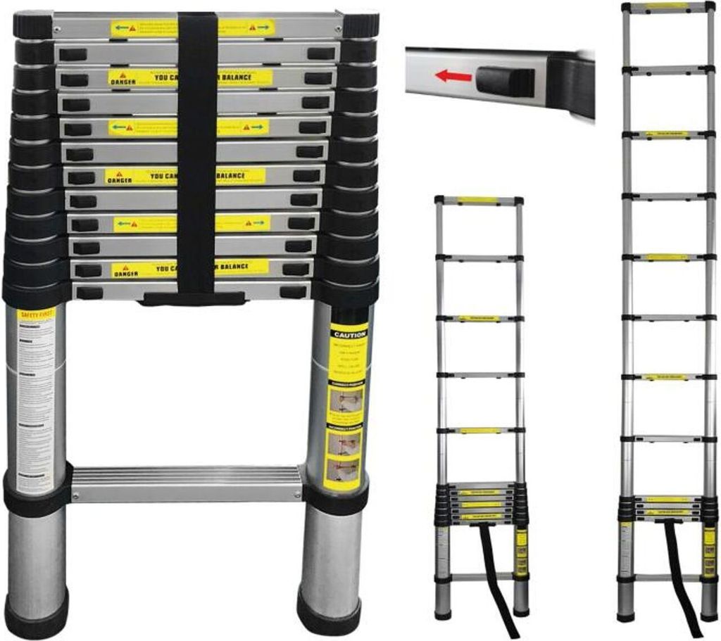 Eaxus® Scala telescopica 3,8 m - DIN EN 131 Scala multiuso Immagine del prodotto 