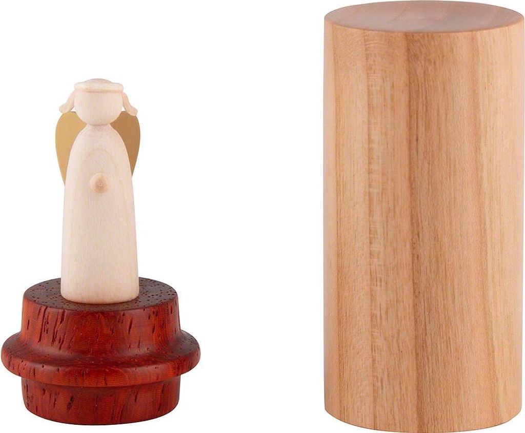 Der Engel für unterwegs - Kirschholz mit Padouk (6cm) von Miniaturendrechslerei Uhlig