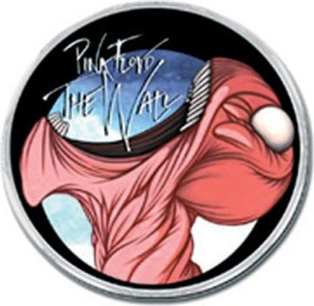 Pink Floyd - Logo - Abzeichen "The Wall Eat Head" - Metall RO7627 (Einheitsgröße) (Schwarz/Weiß/Pink)