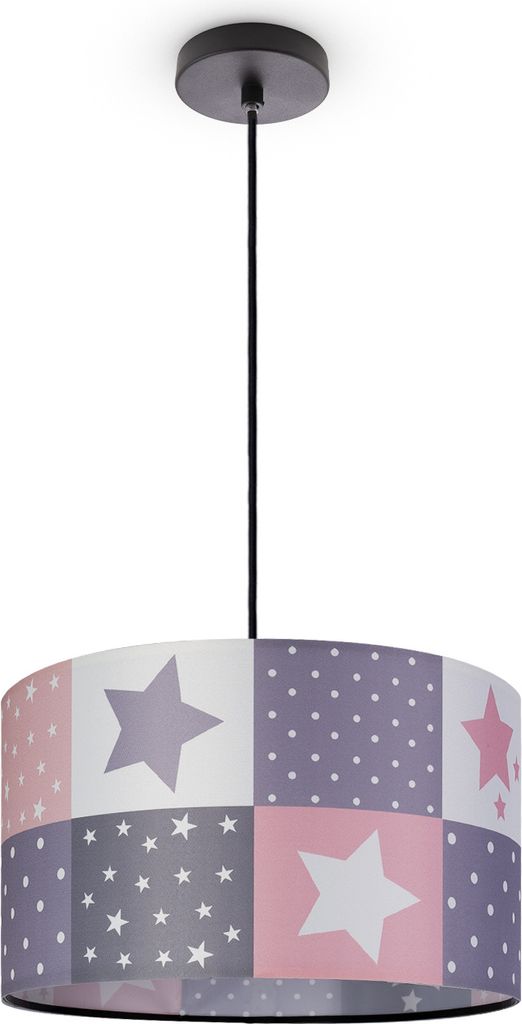 Kinderlampe Deckenlampe LED Pendelleuchte Kinderzimmer Lampe Sternen Motiv E27 Leuchten Farbe / Größe Pink (Ø38cm)