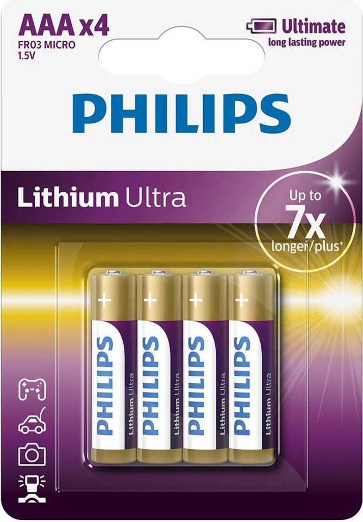 Philips Lithium Ultra Batterie FR03LB4A/10, Produktbild 
