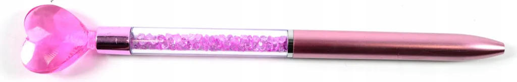 Stylo à Bille Multicolore avec Diamant et Motif Cœur pour Idée Cadeau