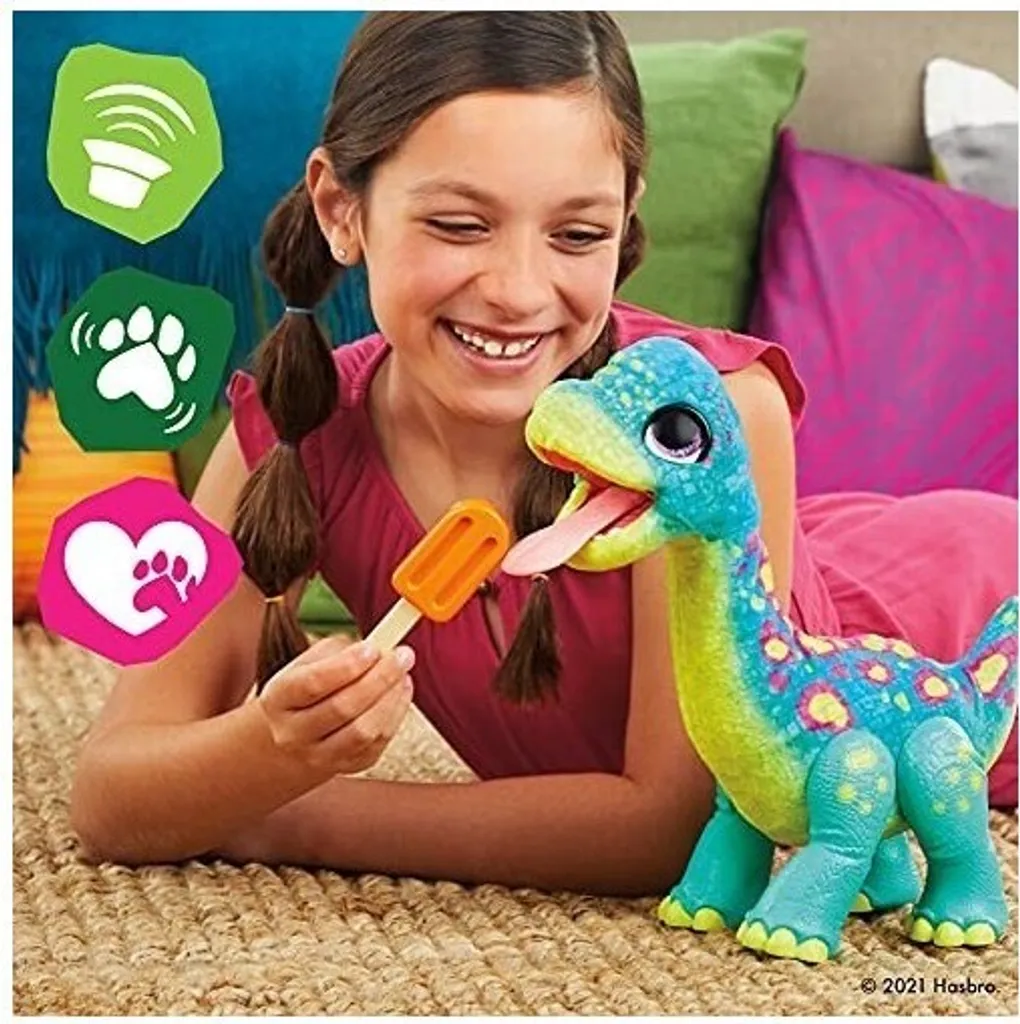 Peluche Interactive Dinosaure Snackin' Sam le Bronto furReal Hasbro - 7