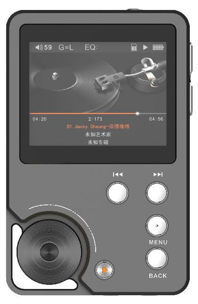 MP3-Player mit 2,0-Zoll-TFT-Farbbildschirm, hochaufl?sender tragbarer Audio-Player mit 320 x 240 Pixeln, langlebiger verlustfreier Hi-Fi-Player fš...