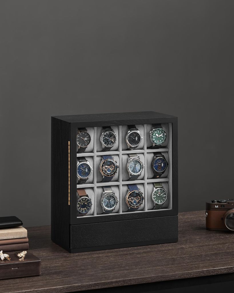 SONGMICS Box na hodinky Box na hodinky 12 přihrádek, box na Obrázek produktu 