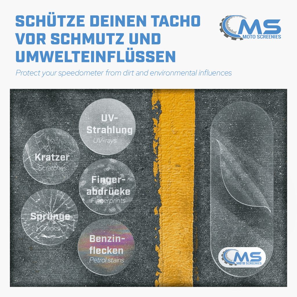 Tachoschutzfolie Displayschutzfolie passend für Royal Produktbild 2