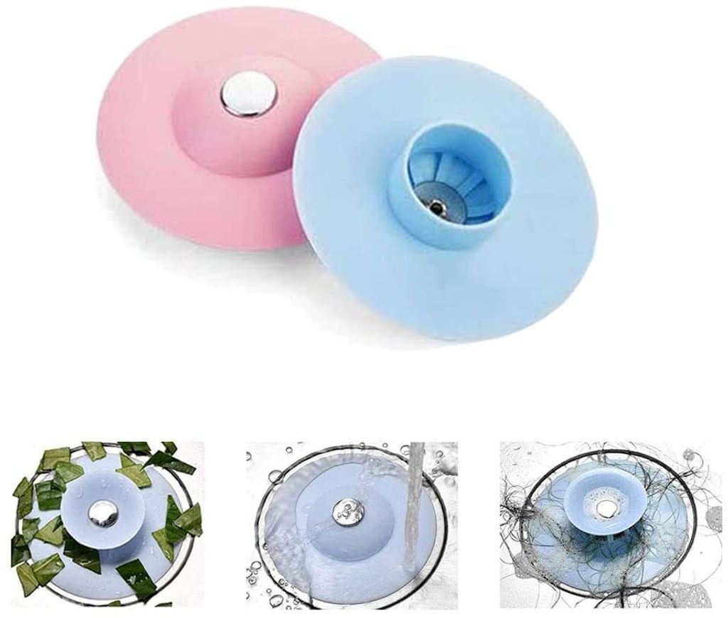 5 Stück Abflussstopfen, Universal Silikon Badewannenstöpsel Produktbild 4