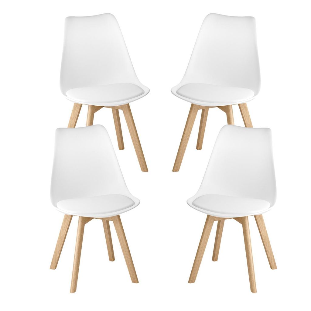 Lot de 4 chaises de salle à manger BEALIFE avec pieds en Image du produit 