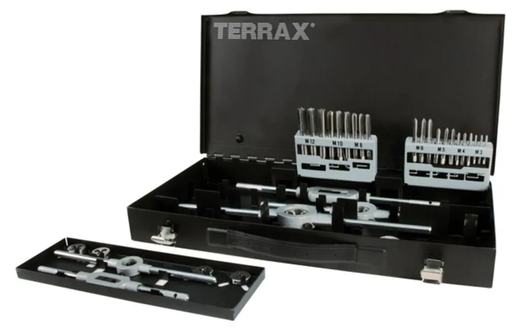 Kit taraudage Terrax pour réparation et entretien mécanique M3-M12