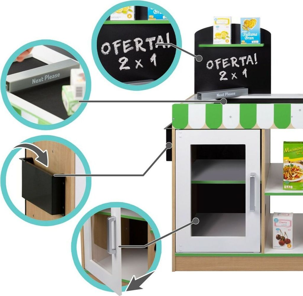 Woomax Holzspielzeug-supermarkt Mit Zubehör Mehrfarbig 3 Produktbild 5