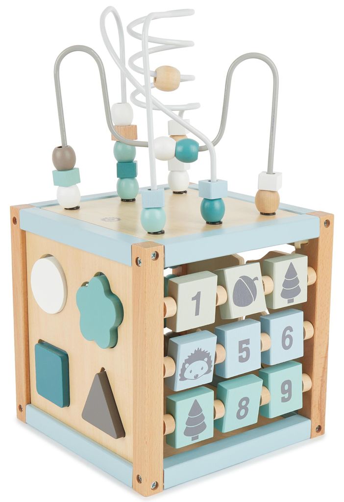Bieco Motorikwürfel Scandi-Chic nachhaltiges Holz  | Produktbild 